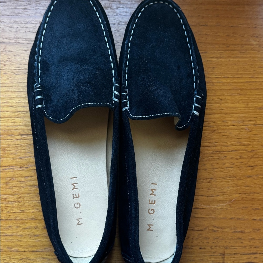 M. Gemi Black Suede Driving Loafer